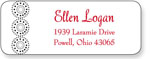 Queen Bee Personalized Return Address Labels - Spirals Black (LBL-32)